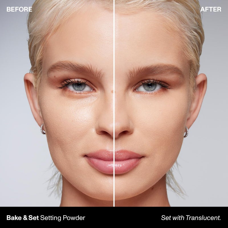 Morphe Mini Bake & Set Translucent Setting Powder - Lightweight, Talc-Free Finishing Powder for Face Makeup with a Soft, Natural Finish - Minimizes Shine for Up to 24HR - Translucent (0.09 oz) - Image 2