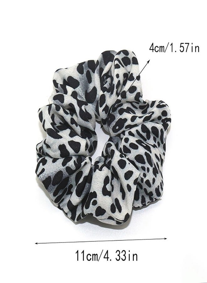 LJJCSFF 4 Pcs Leopard Print Hair Scrunchies Soft Scrunchy Hair Ties Elastic Hair Band Ponytail Hair Ties Fashion Hair Accessories For Women Girl - Image 2