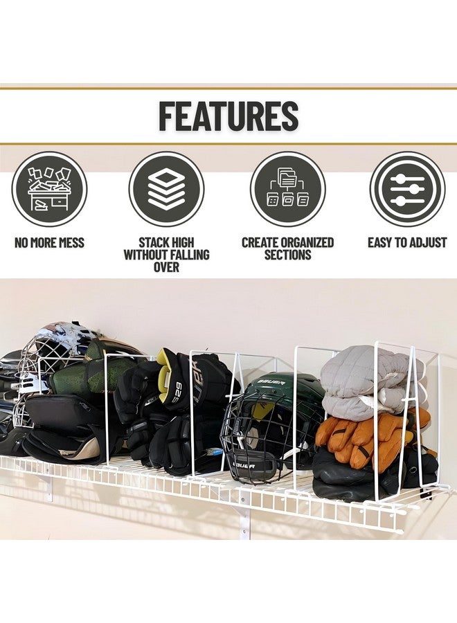 Evelots Wire Shelf Dividers -20 Pack- Closet Storage & Organization for Office/Pantry/Garage - Tall Shelf Separator - Easy Clip-No Tool - Solid Coated Steel - Image 3