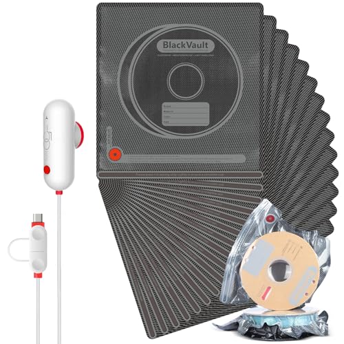 Vacbird Filament Vacuum Storage Kit with USB Pump, 20 Pack Light-Proof Vacuum Sealed Bags for 3D Filament, Spool Sealing for Keeping Dry and Clean (12.6 * 13.38 in) - Image 1