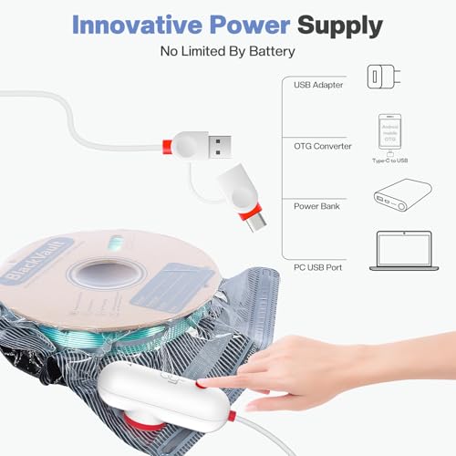 Vacbird Filament Vacuum Storage Kit with USB Pump, 20 Pack Light-Proof Vacuum Sealed Bags for 3D Filament, Spool Sealing for Keeping Dry and Clean (12.6 * 13.38 in) - Image 5
