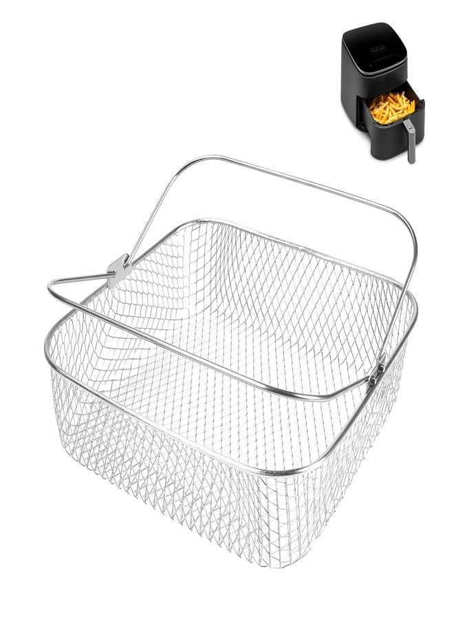 DEMEDO Square Air Fryer Basket for 5.8QT 6QT COSORI Air Fryer Accessories, 304 Stainless Steel Mesh Basket with Handle Replacement Accessory for 6QT Instant Vortex, Instant Vortex Plus, Phillips XXL - Image 1