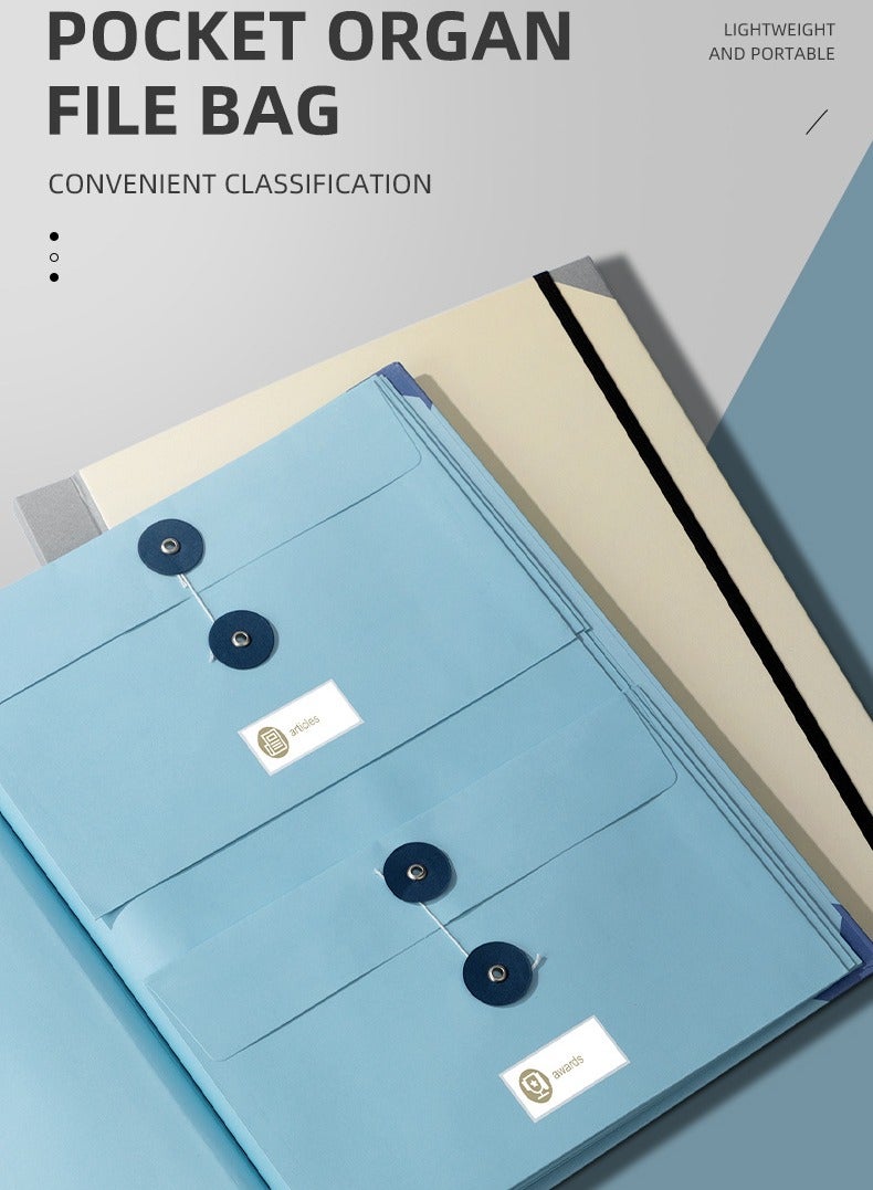 Pocket File Document Storage Bag,Three Size Convenient Classification Envelopes - Image 2