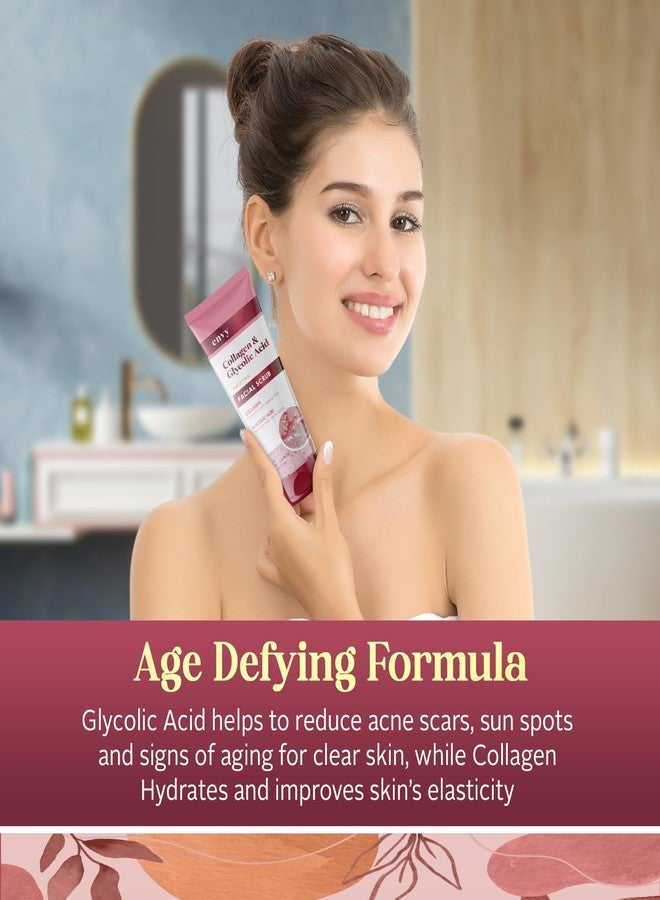 إنفي مقشر الوجه بالكولاجين وحمض الجليكوليك من إنفي - مقشر مضاد للشيخوخة، ومنعم للبشرة، ومحسن للبقع الداكنة - تم اختباره من قبل أطباء الجلدية، منتج تجميل نظيف لجميع أنواع البشرة - 6.76 أونصة - Image 3