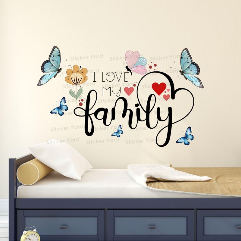 Sticker Yard PVC Vinyl Love Family Quote Self-Adhesive Wall Sticker for Home Decor/Decoration - Living Room, Bedroom, Kids Room (Multicolor,Size 64X40CM) - Image 5