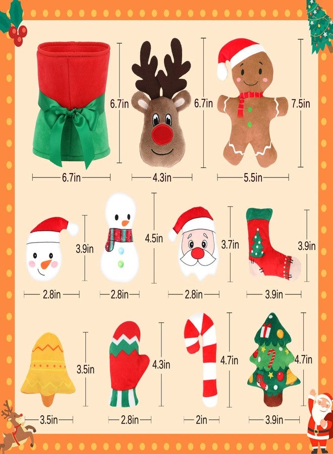 YUEPET 11 Pack Christmas Dog Toys,Interactive Santa Dog Toys Plush with Crinkle Paper Set,Pet Chew Toy Christmas Tree & Reindeer Toys Gifts for Puppies Small Dogs - Image 3