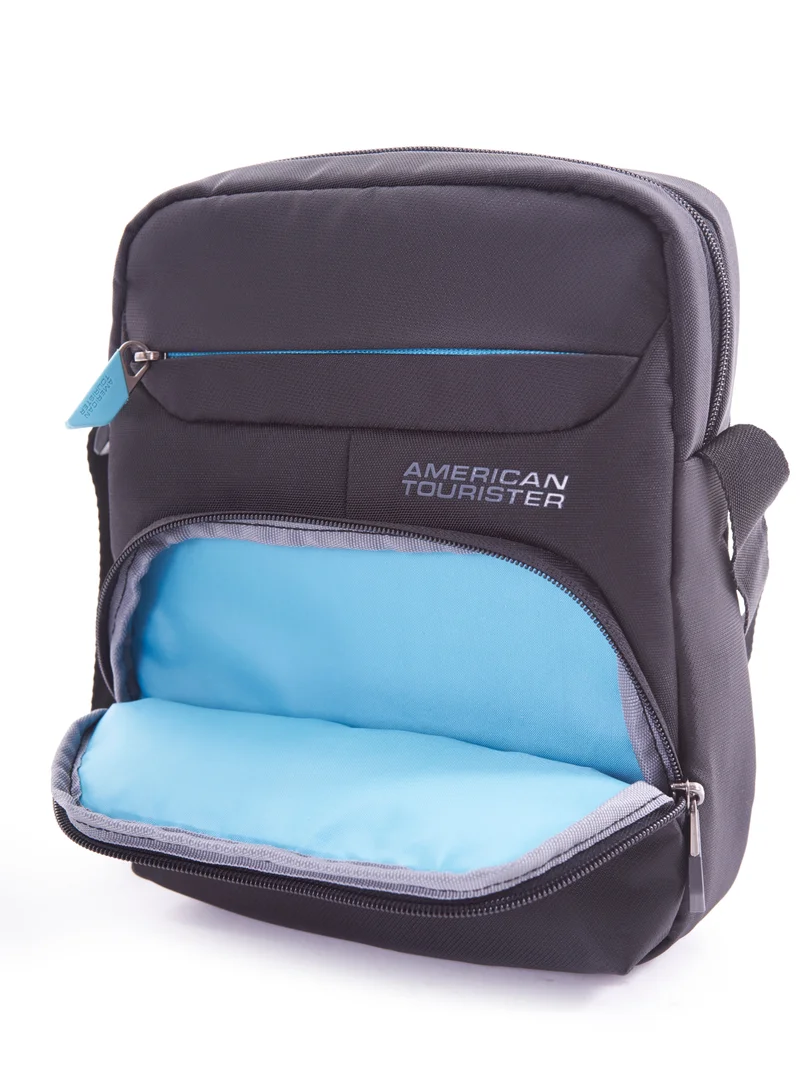 امريكان توريستر American Tourister Amber Vertical Shoulder Bag - Blue - 1 Year Global Warranty