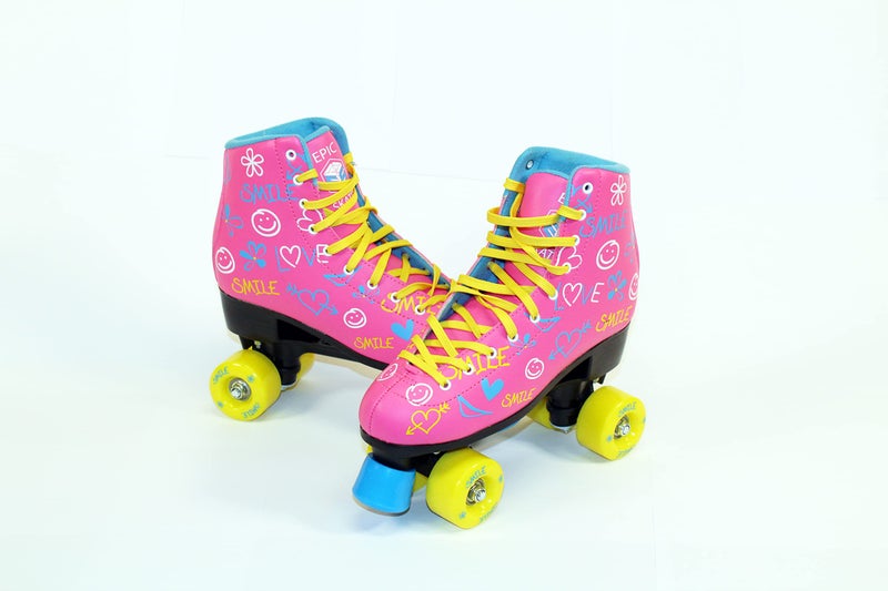 Epic Skates Blush Quad Roller Skates, Pink, Kids Size 1 - Image 3