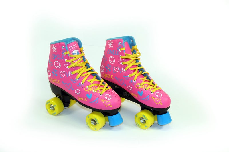 Epic Skates Blush Quad Roller Skates, Pink, Kids Size 1 - Image 5