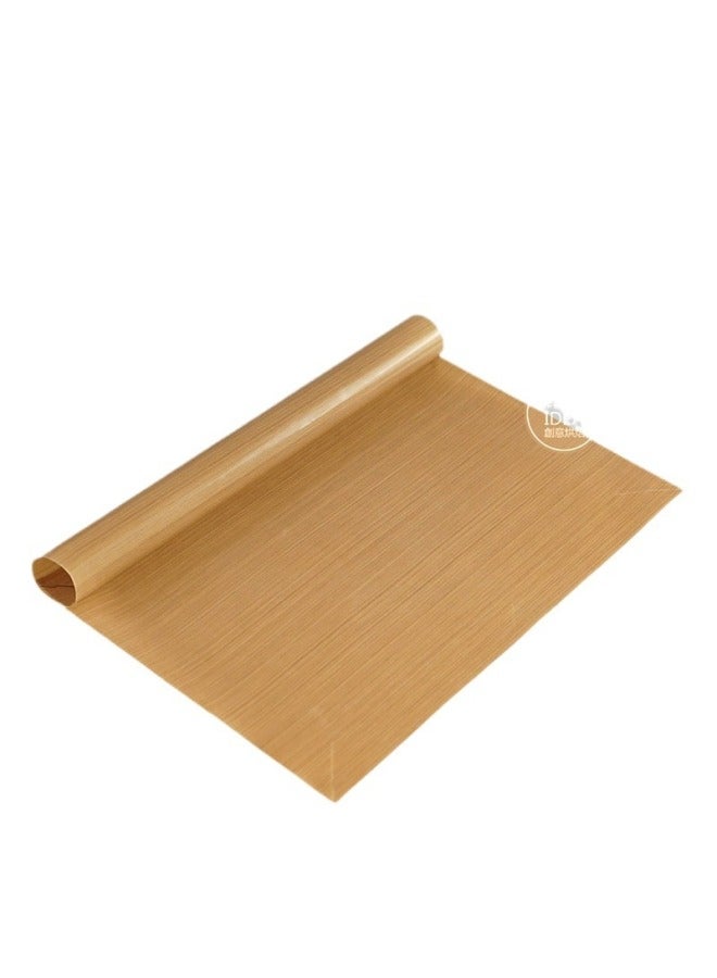 Tailored Reusable Non-stick High Temperature Resistant Oilcloth Dissolved Bean Cake Roll Baking Pan Pad Household Oven 28cm Thickened-Specifications:30 * 40cm17g Brown - Image 5