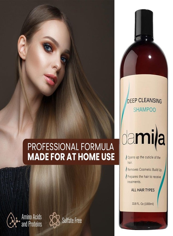 damila Deep Cleansing Shampoo - Clarifying Shampoo For All Hair Types - Degreases, Removes Residue and Product Build Up - Prepares Hair for Keratin Hair Treatment - 33.9 Fl. Oz - Image 5