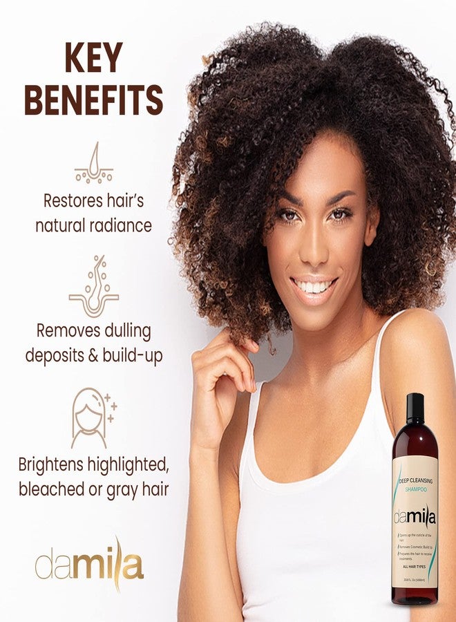 damila Deep Cleansing Shampoo - Clarifying Shampoo For All Hair Types - Degreases, Removes Residue and Product Build Up - Prepares Hair for Keratin Hair Treatment - 33.9 Fl. Oz - Image 4