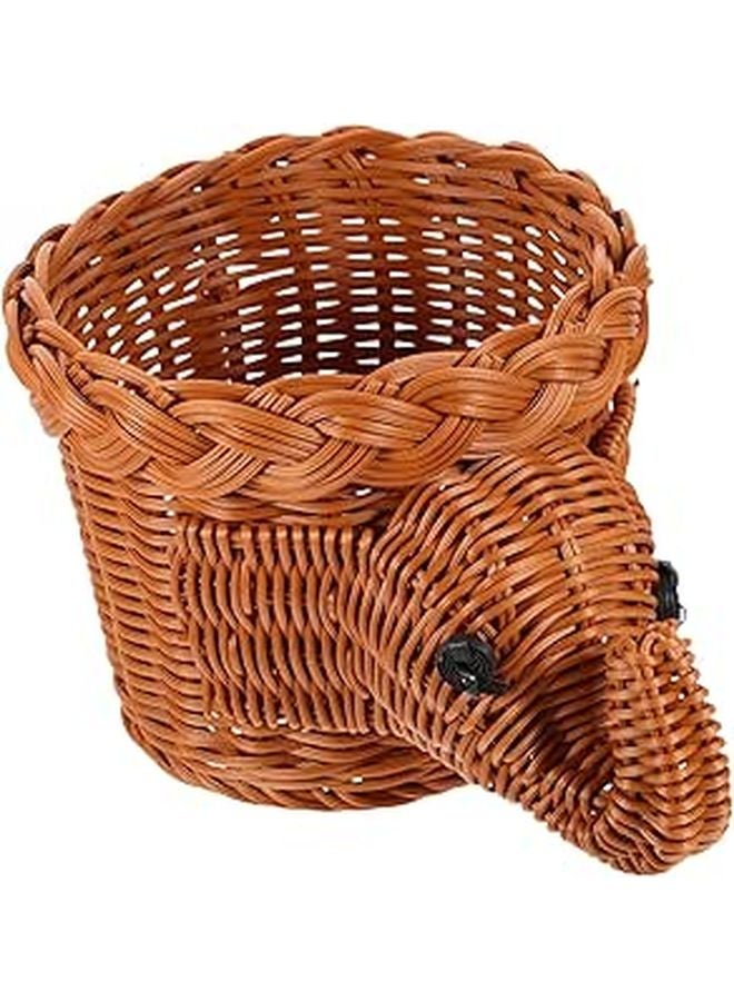 Imitation Rattan Elephant Fruit Basket Woven Storage For Kitchen Counter Home Decor - Image 1