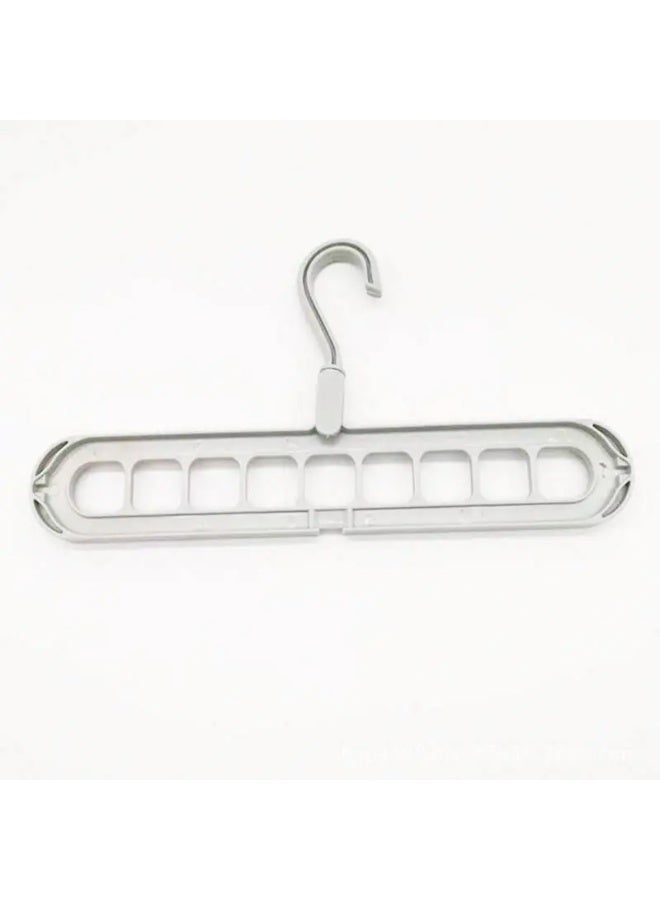 2 Pieces,Beige,Multi - function 9 - Hole Folding Magic Hanger | Space - Saving Clothes Organizer for Home, Dormitory, Bedroom  - Image 1