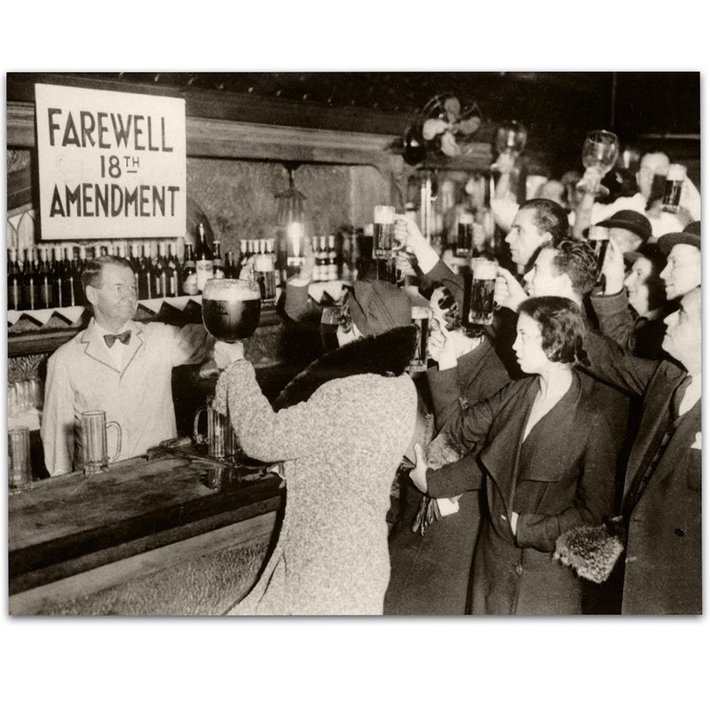 Lone Star Art نهاية الحظر - فن الجدار القديم - 11x14 الفن غير المؤلف من حظر الديكور الحظر المطبوع عتيقًا - يصنع ملصقًا رائعًا للديكور للبار. - Image 1