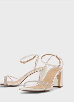 Truffle Ankle Strap Diamante Strap Block Heel Sandal  - Image 4