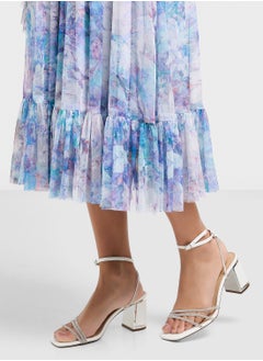 Truffle Ankle Strap Diamante Strap Block Heel Sandal  - Image 5