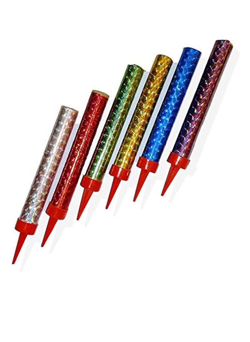 Sparkling Birthday Cake Candles, Multicolor Party Fountain Candles, Pack of 6, Safe to Use, Add a Cheerful Atmosphere, Perfect for Celebrating Happy Occasions and Birthdays