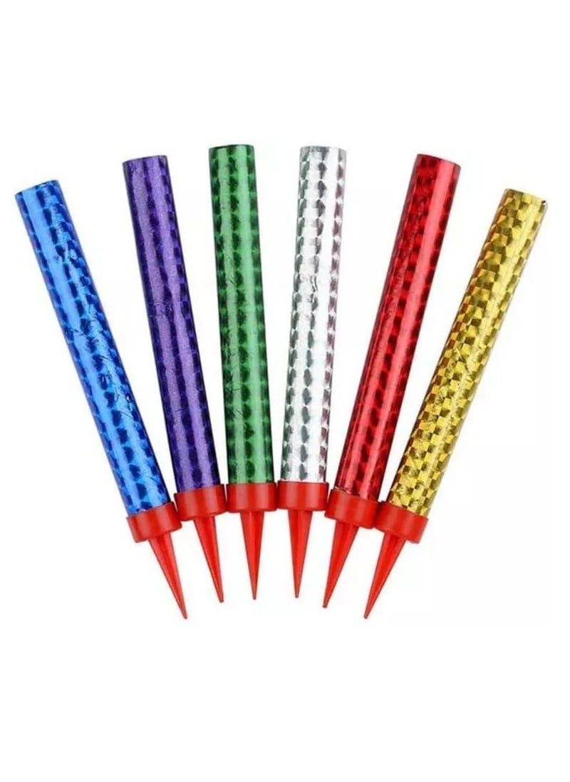 Sparkling Birthday Cake Candles, Multicolor Party Fountain Candles, Pack of 6, Safe to Use, Add a Cheerful Atmosphere, Perfect for Celebrating Happy Occasions and Birthdays