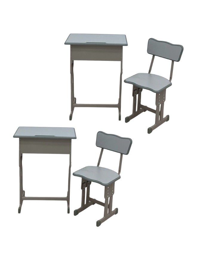 SMART HOME Kids Study Desk Table + Chair Set | Study Table and Chair Set with Fiber Surface and Iron Legs | Table Size 60x40x80cm and Chair Size 30x34x50cm | Adjustable Home Study Set  - Image 4