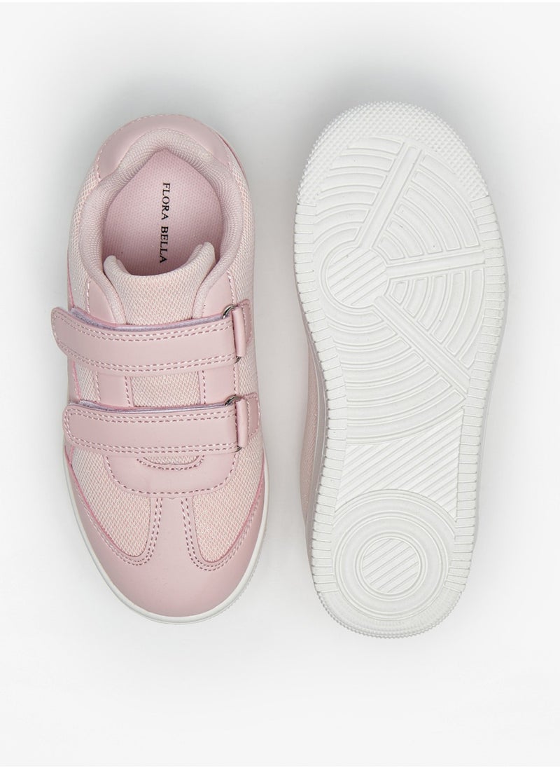 Flora Bella By Shoexpress - Girls Textured Casual Sneakers With Hook And Loop Closure By Shoexpress - Image 1