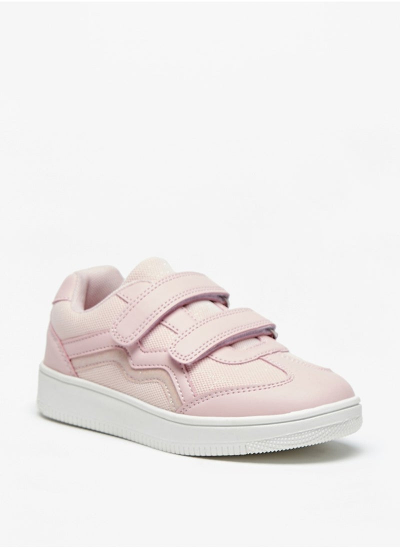 Flora Bella By Shoexpress - Girls Textured Casual Sneakers With Hook And Loop Closure By Shoexpress - Image 1