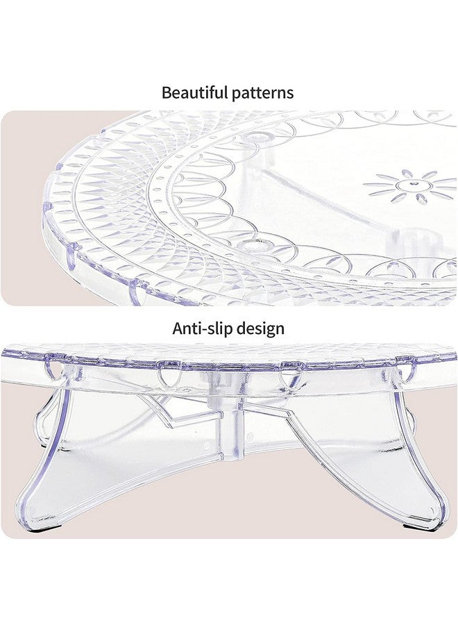 NWK 12inch Lighted Clear Cake Stand Plate Holder with String Lights Fit for 6inch, 8 inch, 10 inch, 12 inch Cakes for Wedding Birthday Cake Decorations - Image 4