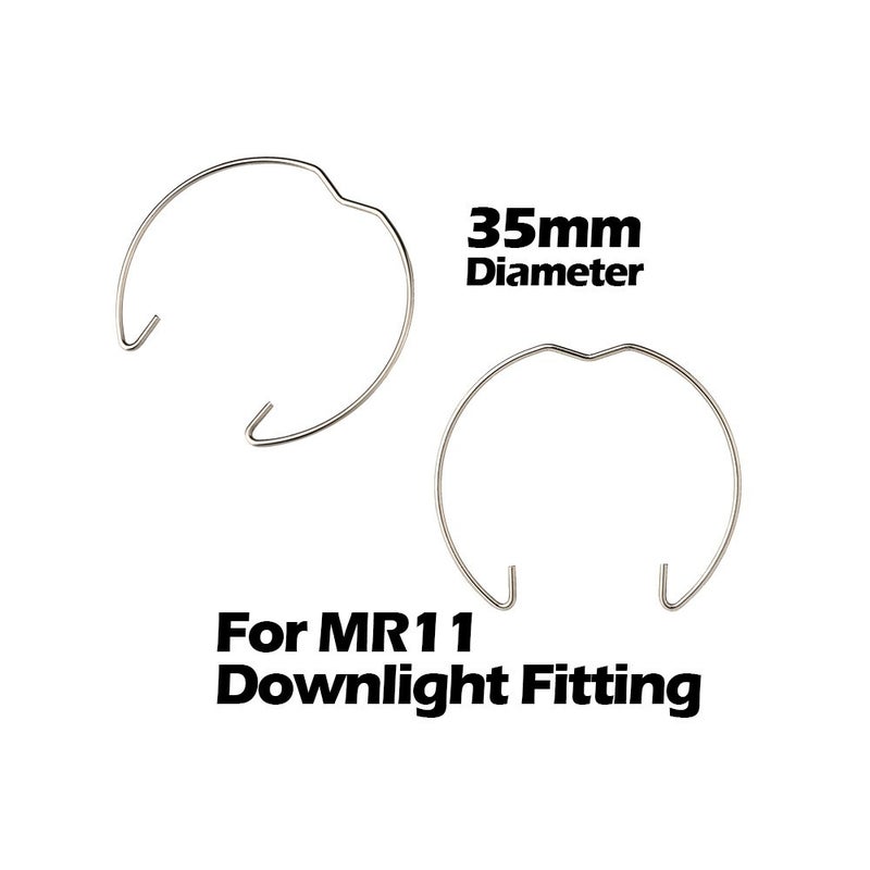 Generic tifee Pack of 4 MR11 Retaining Spring Rings Clasp Clips Diameter 35MM LED Halogen Bulb Holders  - Image 2