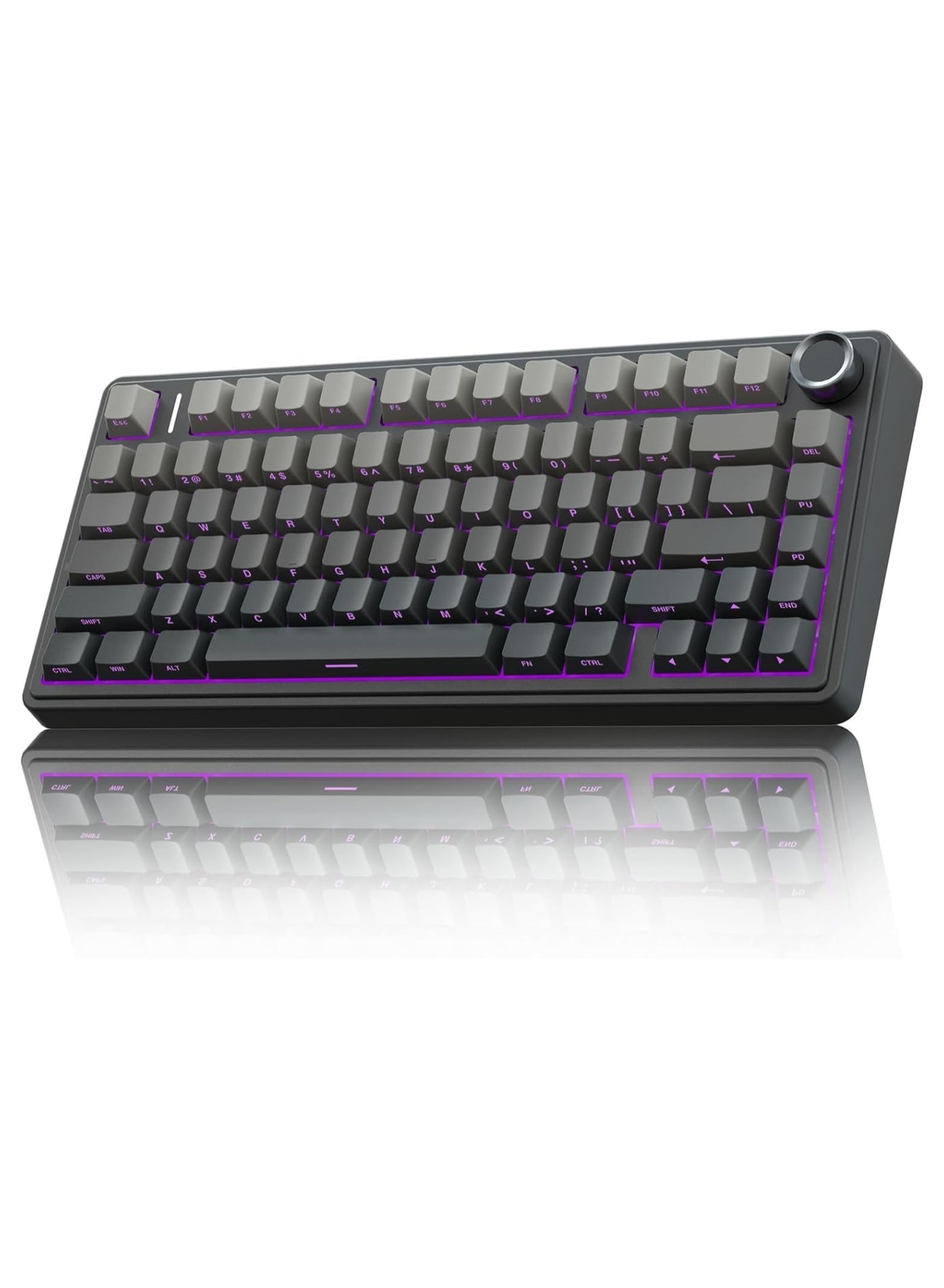 F75 Pro Wireless Mechanical Keyboard,75% Gasket Hot Swappable Custom Keyboard,RGB Backlit,Pre-lubed Reaper Switches,Side Printed PBT Keycaps,2.4GHz/USB-C/BT5.0 Mechanical Gaming Keyboard