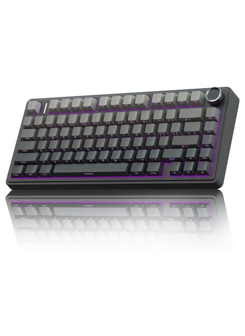 F75 Pro Wireless Mechanical Keyboard,75% Gasket Hot Swappable Custom Keyboard,RGB Backlit,Pre-lubed Reaper Switches,Side Printed PBT Keycaps,2.4GHz/USB-C/BT5.0 Mechanical Gaming Keyboard