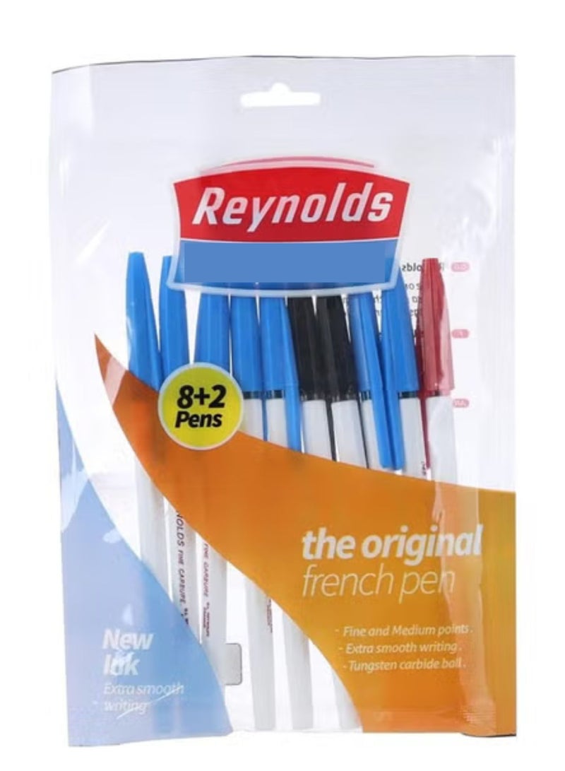 Reynolds 10 Fine Point Ballpoint Pens (045 Pens) - Image 1