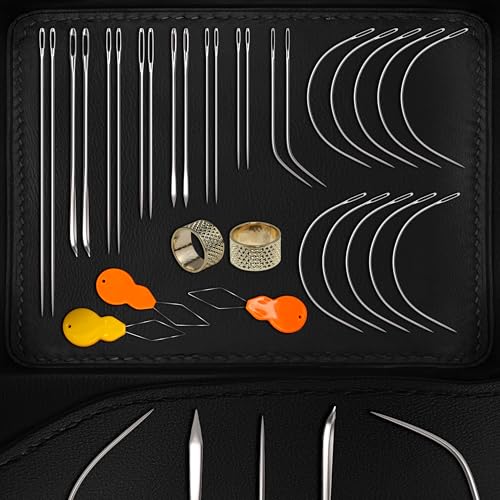 VONEEDL Heavy Duty Hand Sewing Needles Set - 26 Straight and Curved Hand Sewing Needles for Upholstery, Leather, Carpet, Canvas Repair and Sail Crafts - Image 2