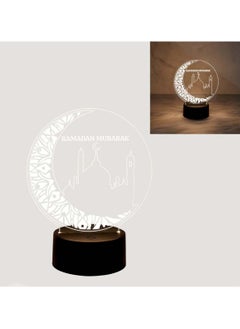 Generic LED Ramadan Mubarak Lamp Elegant White Decorative Light  - Image 1