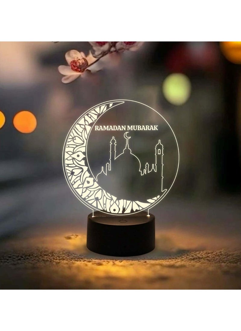 ماركة غير محددة مصباح رمضان مبارك LED إضاءة زخرفية أنيقة باللون الأبيض  - Image 2