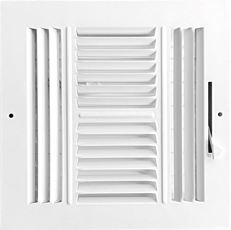 HBW 8x 8 Duct Opening Size 4Way Stamped Face Steel Ceilingsidewall Air Supply Register Vent Cover Actual Outside Dimension 975 X 975