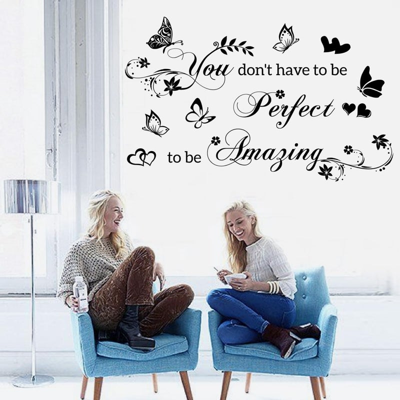 Datesno Wall Stickers for Bedroom Inspirational Quotes Wall Decals You Don't Have to Be Perfect to Be Amazing Decorations Wall Sticker for Living Room Wall Decal Hallway Wall Sticker Home Decor - Image 4