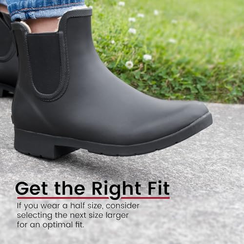 Chooka Women's Waterproof Plush Chelsea Bootie Chelsea Boot, Delridge Black, 8 M - Image 4