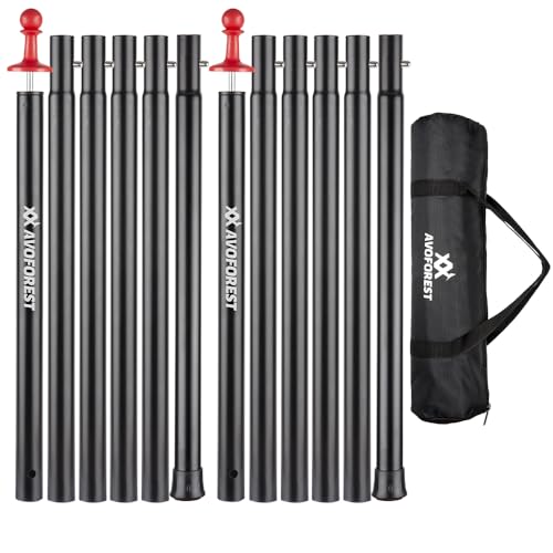 AVOFOREST Tent Poles for Tarp, AVOFOREST Camping Tent Tarps Poles Adjustable Camping Accessories 90in Heavy Duty Poles Thicker Tent Pole with a Diameter of 0.98in for Backpacking Hiking Awning - Image 1