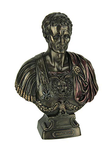 Veronese Design Resin Statues Julius Caesar Bust Figurine HandPainted Roman History Collectible Decor - Image 1