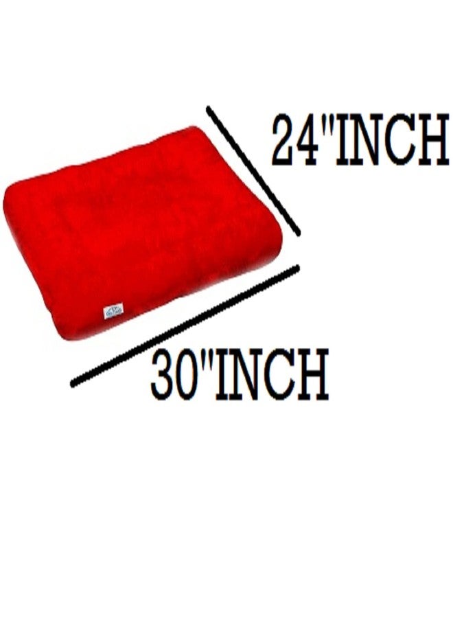 NEXTGO Floor Seat Cushions Yoga Meditation Mat Pooja aasan Soft Extra Comfortable Feather Touch Last Long Upto Washable Material Size 24 x 30 Inch 2 x 2.5 Fit Color RED - Image 3