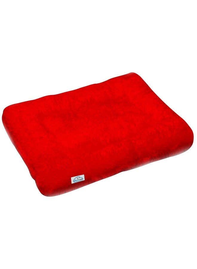 NEXTGO Floor Seat Cushions Yoga Meditation Mat Pooja aasan Soft Extra Comfortable Feather Touch Last Long Upto Washable Material Size 24 x 30 Inch 2 x 2.5 Fit Color RED - Image 1