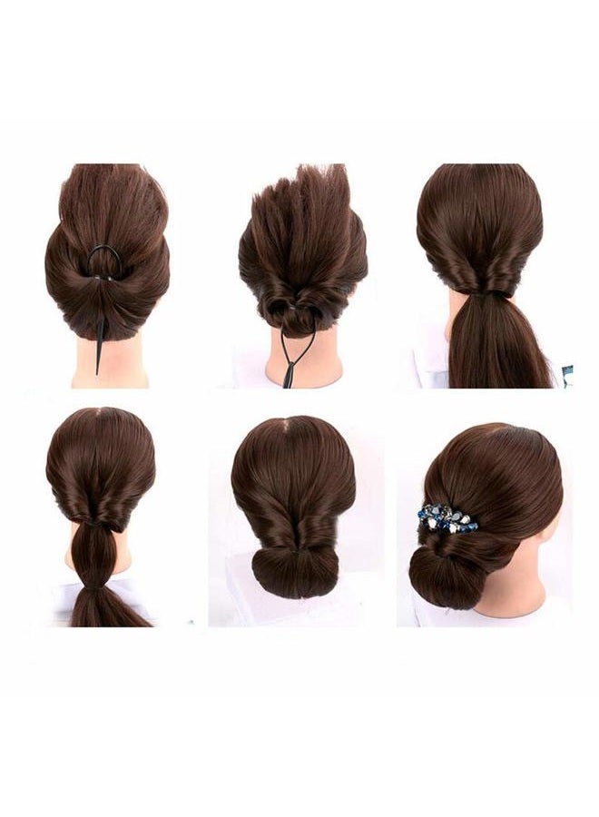UPSTORE 10PCS(5 Large + 5 Small) Tail Hair Styling Kit Plastic Magic Hair Braider Ponytail Maker Clip Tool Simple DIY Hair Styling Accessories Hair Pull Needle Hair Pins(Color Random) - Image 5