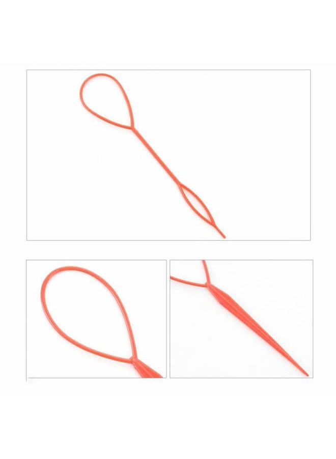 UPSTORE 10PCS(5 Large + 5 Small) Tail Hair Styling Kit Plastic Magic Hair Braider Ponytail Maker Clip Tool Simple DIY Hair Styling Accessories Hair Pull Needle Hair Pins(Color Random) - Image 4