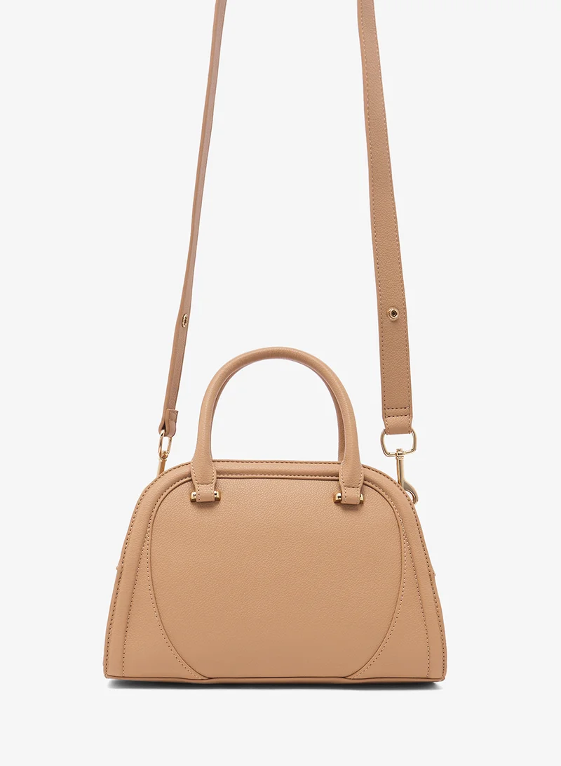 لوف موسكينو logo zip detailed satchels
