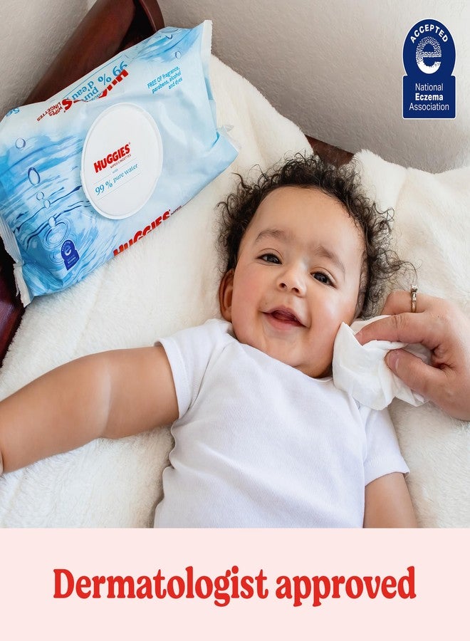 Huggies 99% Pure Water Baby Wipes, Unscented, 9 flip-top packs (3 Packs of 3), 504 Wipes Total, Packaging May Vary - Image 4