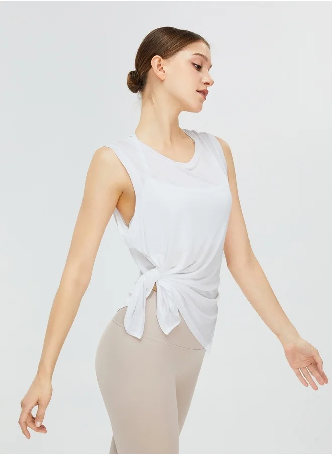 كون.يوغا Womens Tank Top Round Neckline Shirt