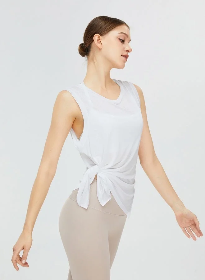 KAWN.YOGA Womens Tank Top Round Neckline Shirt