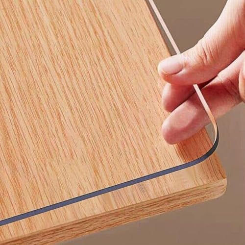 Ship Smart Transparent PVC Table Cover – Waterproof Clear Table Protector for 4 & 6 Seater Dining Table, Office Desk, Thick Heavy Duty Tablecloth, Spill-Proof, Easy to Clean 2 MM 18x48 inch - Image 1