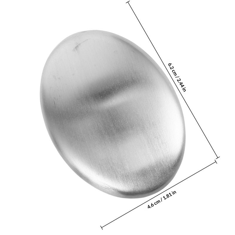 Steel Bar Soap for Hand Cleaning, Odor Absorber with Stainless Steel Durability - Image 2