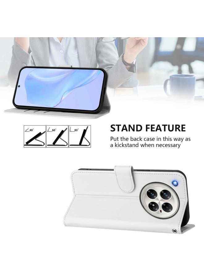 S-TOP Case For Infinix Zero 40 4G / 5G Skin Feel Solid Color Leather Phone Case with Lanyard - Image 3